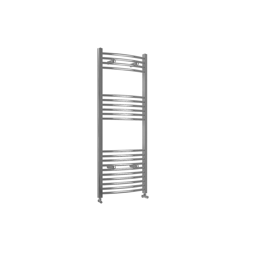1200x400mm Chrome Heated Towel Rail Curved Bathroom Radiator