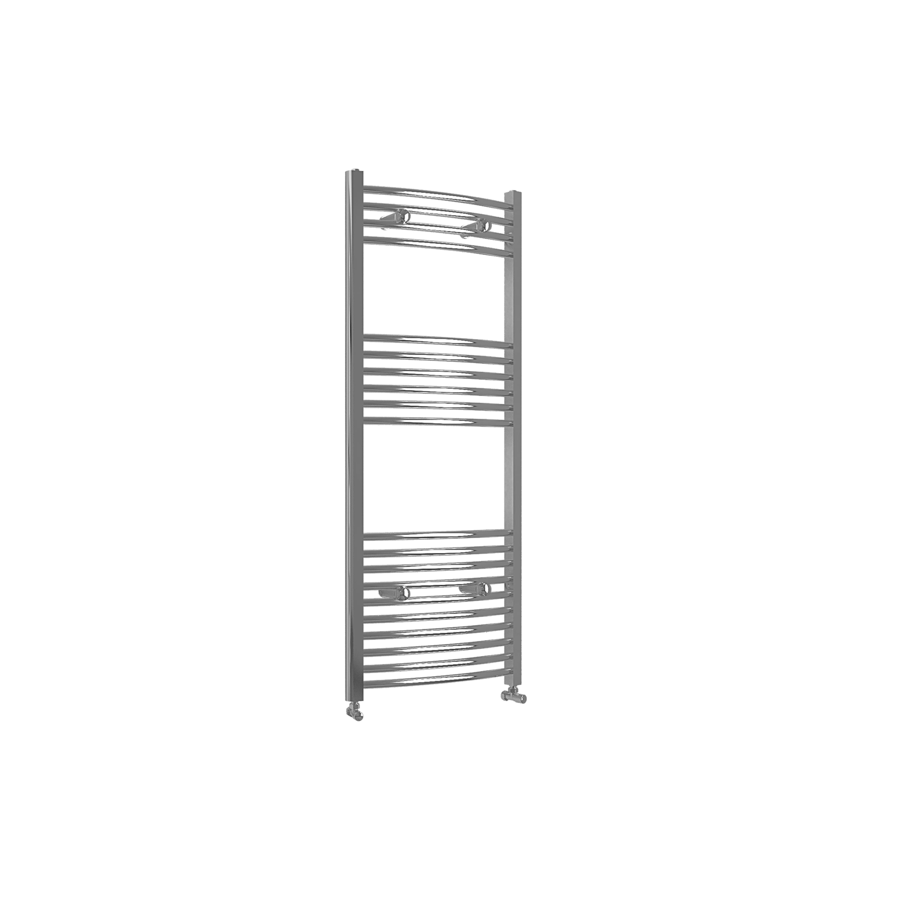 1200x400mm Chrome Heated Towel Rail Curved Bathroom Radiator