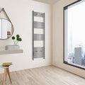 Aver-Growth- 1600x500mm Chrome Heated Towel Rail Curved Designer Bathroom Ladder Radiator