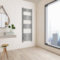 Aver-Growth- 1600x600mm Chrome Heated Towel Rail Curved Designer Bathroom Ladder Radiator