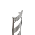 Aver-Growth- 1600x400mm Chrome Heated Towel Rail Curved Designer Bathroom Ladder Radiator