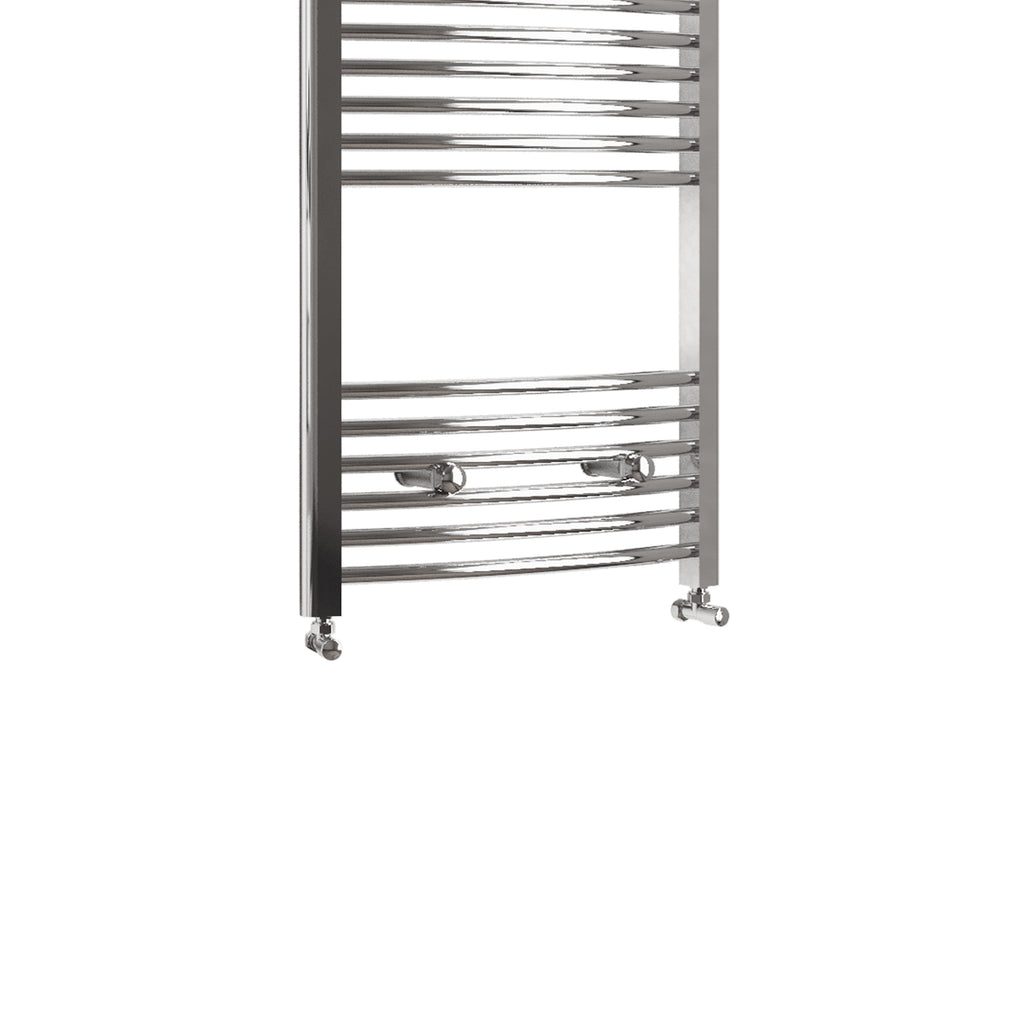Aver-Growth- 800x400mm Chrome Heated Towel Rail Curved Designer Bathroom Ladder Radiator