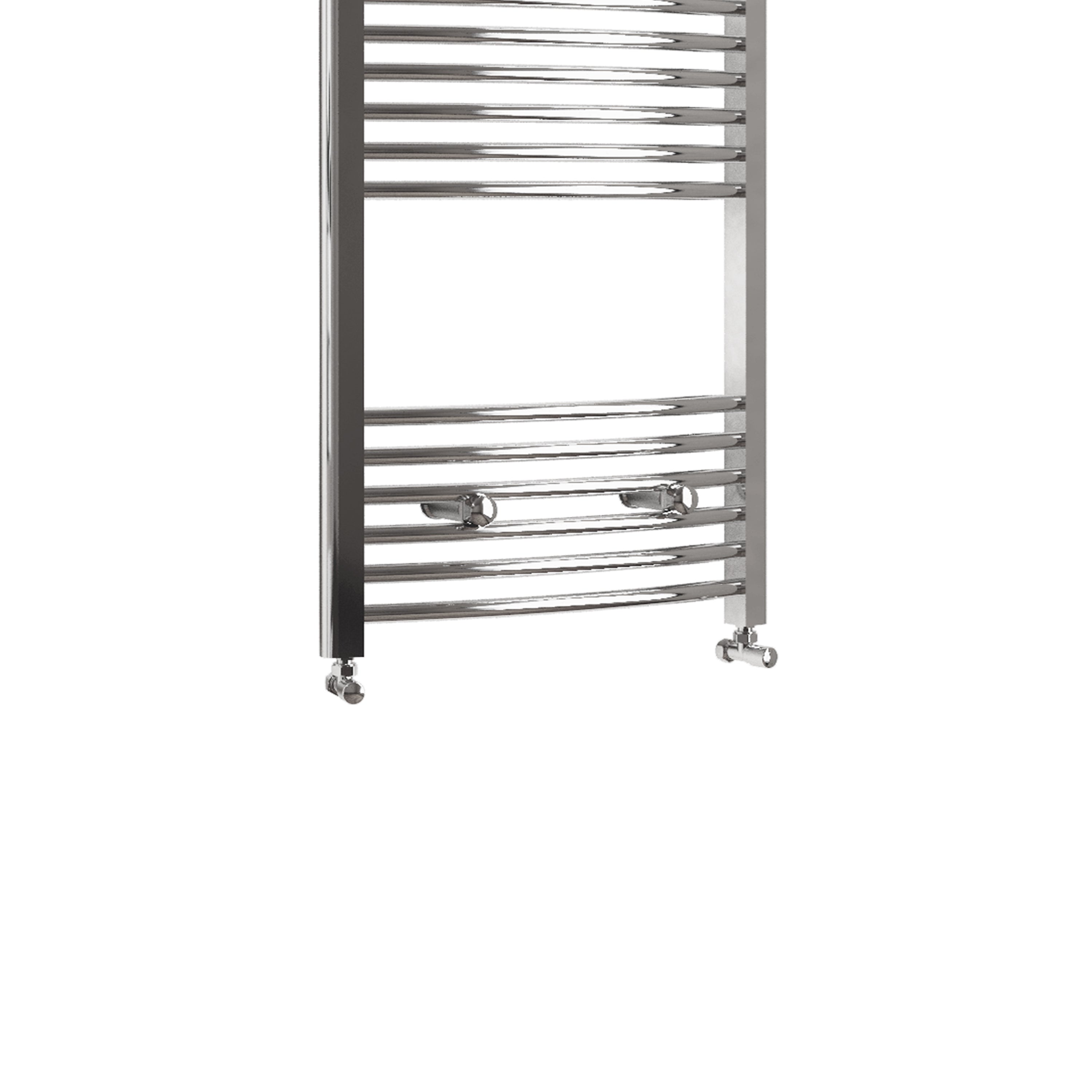 Aver-Growth- 1200x600mm Chrome Heated Towel Rail Curved Designer Bathroom Ladder Radiator