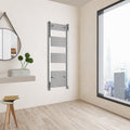 Aver-Growth- 1600x600mm Chrome Heated Towel Rail Straight Designer Bathroom Ladder Radiator