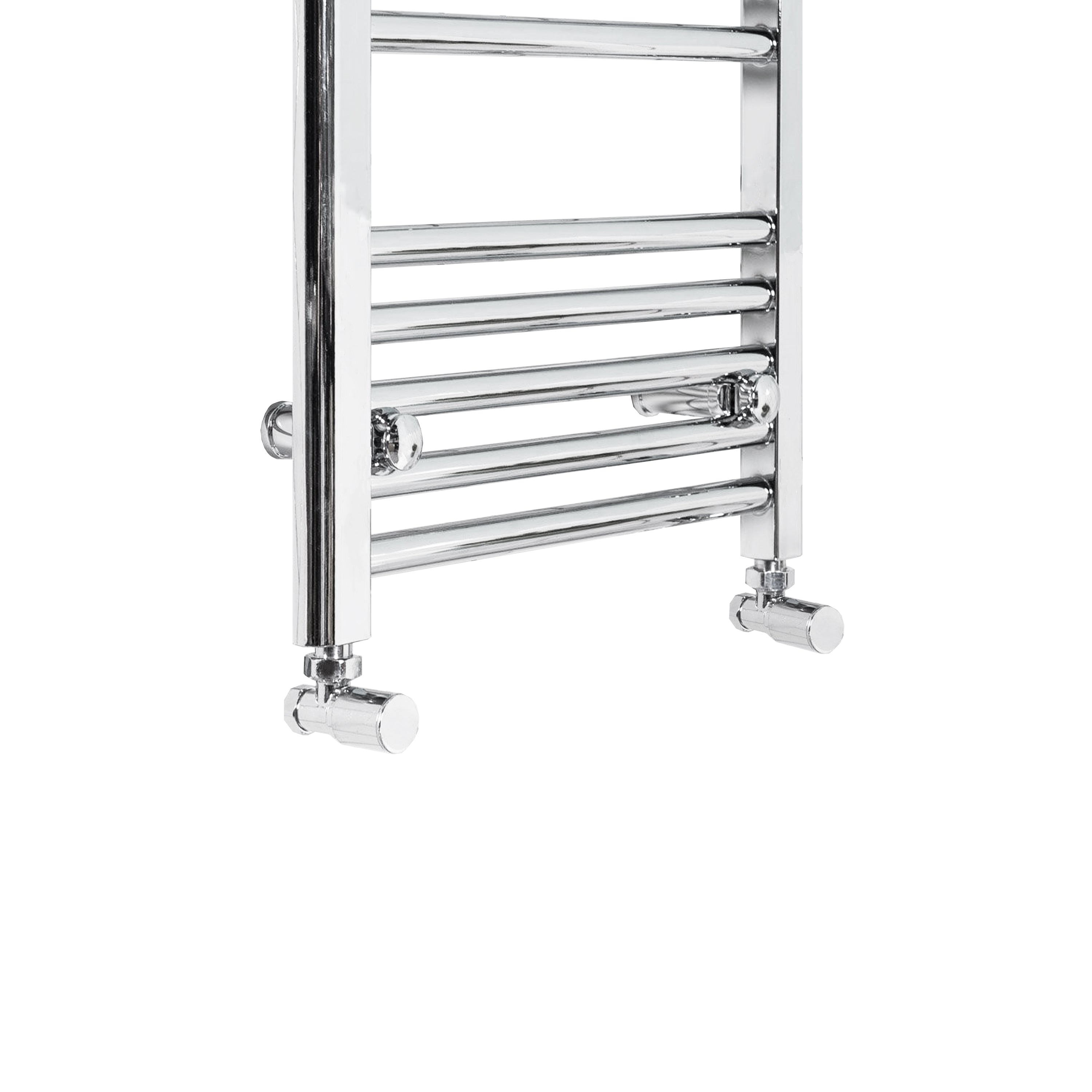 Aver-Growth- 800x400mm Chrome Heated Towel Rail Straight Designer Bathroom Ladder Radiator