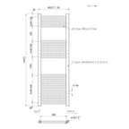 1200x400mm Chrome Heated Towel Rail Straight Bathroom Radiator Dimension