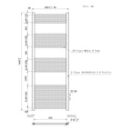 1600x600mm Black Heated Towel Rail Straight Bathroom Radiator Dimension