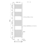 1800x400mm Chrome Heated Towel Rail Straight Bathroom Radiator Dimension