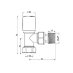 Aver-Growth- Maual Anthracite Radiator 15mm x 1/2 Angled Valves
