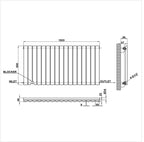 600x1003mm single anthracite oval column radiator dimension
