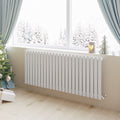 Aver-Growth- Designer Horizontal 600x1416mm Single White Oval Column Radiator