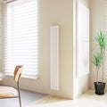 Aver-Growth- Designer Vertical 1600x236mm Double White Oval Column Radiator