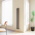 Aver-Growth- Designer Vertical 1600x236mm Single Anthracite Oval Column Radiator