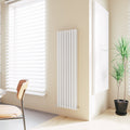 Aver-Growth- Designer Vertical 1600x472mm Double White Oval Column Radiator