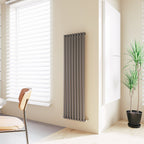 Aver-Growth- Designer Vertical 1600x472mm Single Anthracite Oval Column Radiator