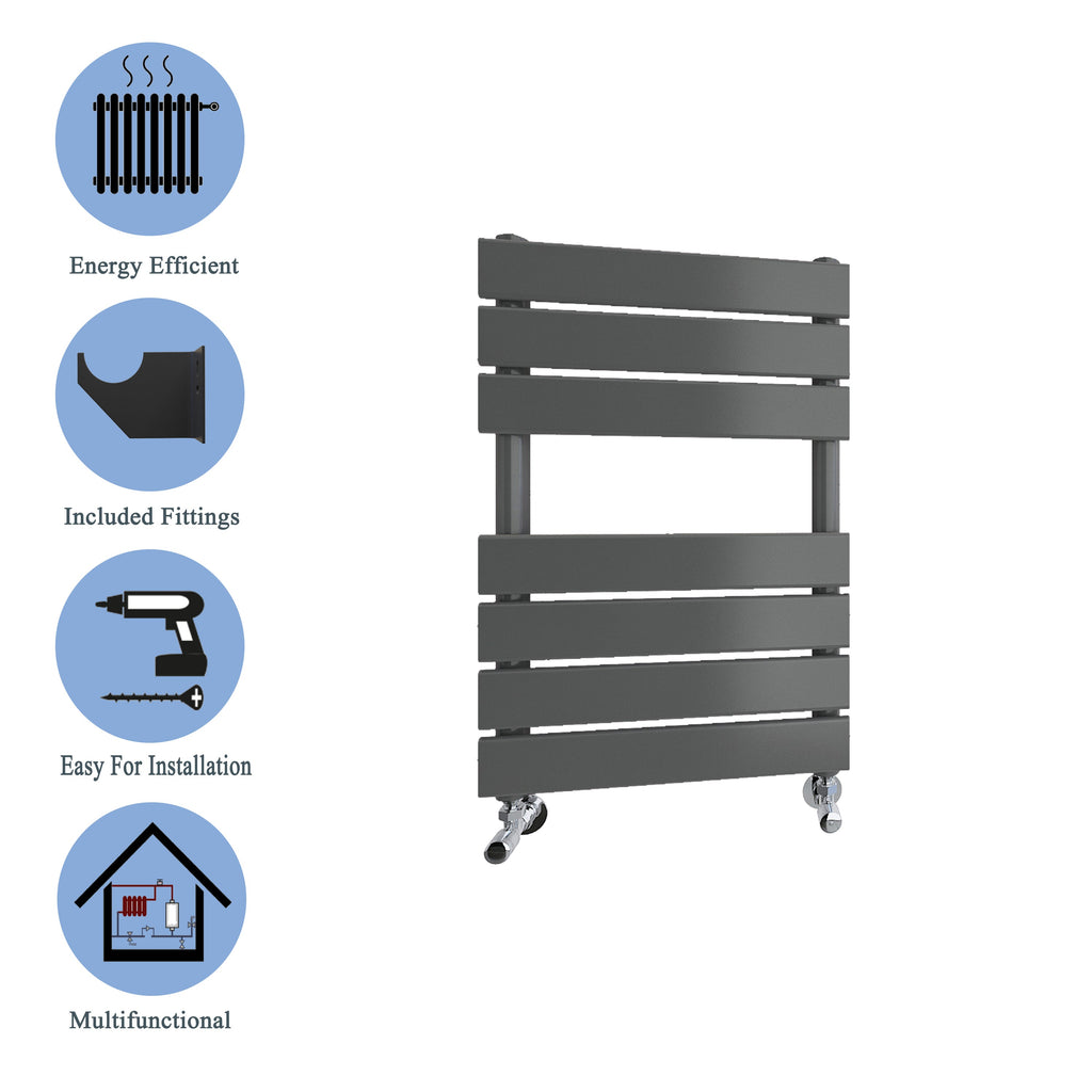 Aver-Growth- Bathroom 650x400mm Anthracite Towel Rail Radiator