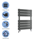Aver-Growth- Bathroom 650x400mm Anthracite Towel Rail Radiator