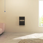 Aver-Growth- Bathroom 650x400mm Black Towel Rail Radiator