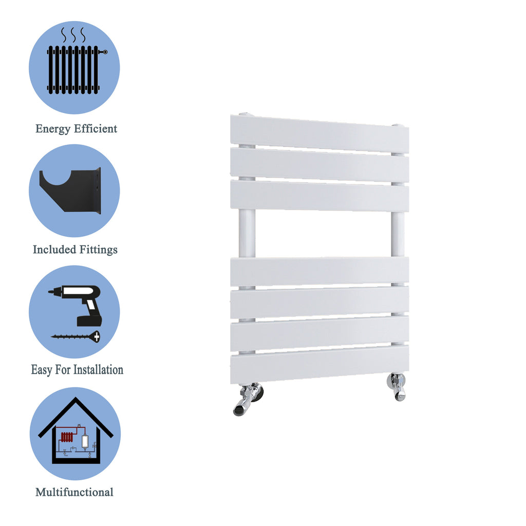 Aver-Growth- Bathroom 650x400mm White Towel Rail Radiator