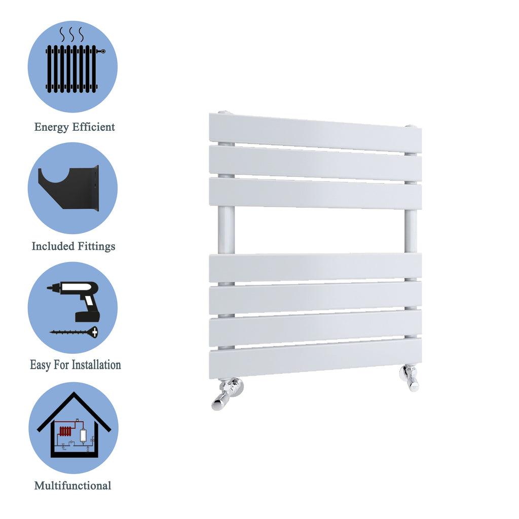 Aver-Growth- Bathroom 650x500mm White Towel Rail Radiator