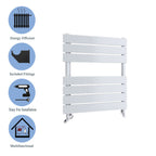 Aver-Growth- Bathroom 650x500mm White Towel Rail Radiator