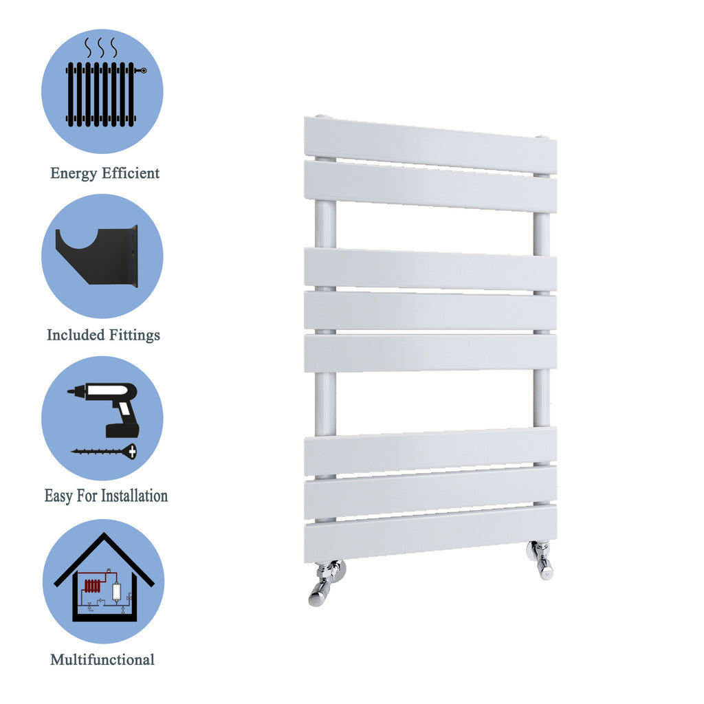 Aver-Growth- Bathroom 800x450mm White Towel Rail Radiator