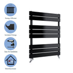 Aver-Growth- Bathroom 800x600mm Black Towel Rail Radiator