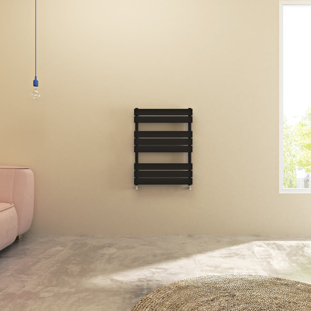 Aver-Growth- Bathroom 800x600mm Black Towel Rail Radiator
