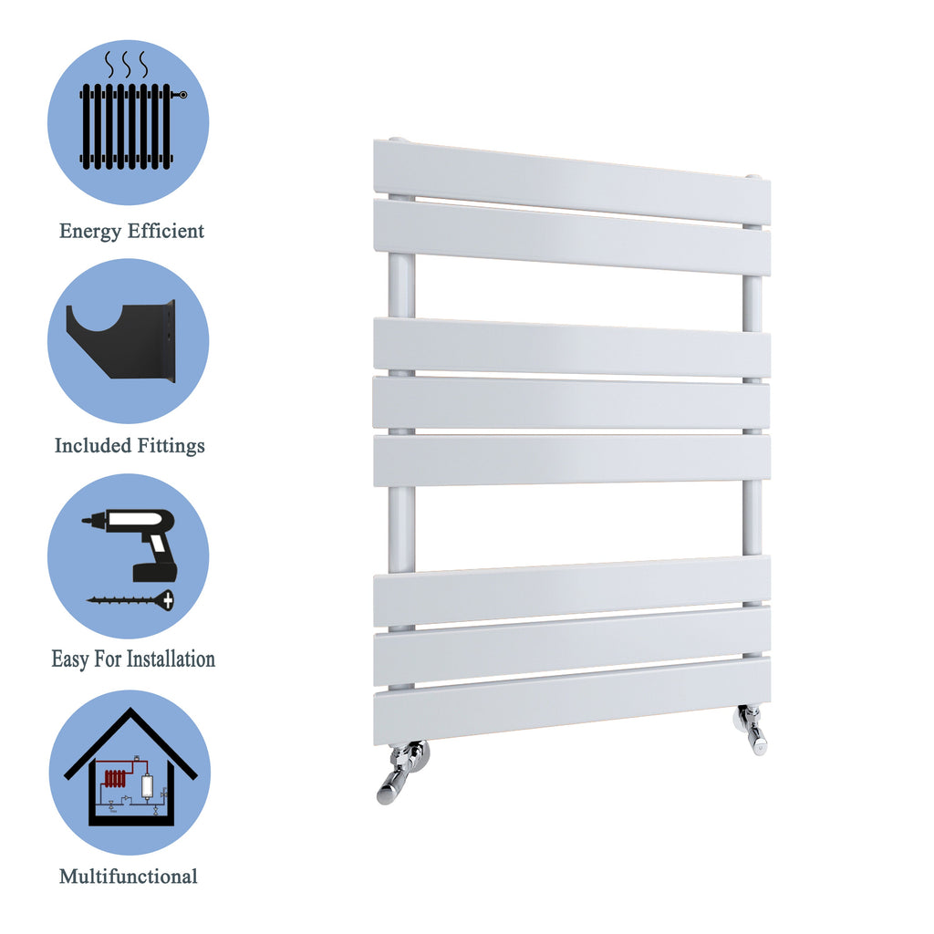 Aver-Growth- Bathroom 800x600mm White Towel Rail Radiator