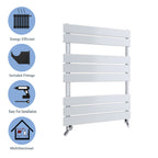 Aver-Growth- Bathroom 800x600mm White Towel Rail Radiator