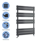 Aver-Growth- Bathroom 1000x600mm Anthracite Towel Rail Radiator