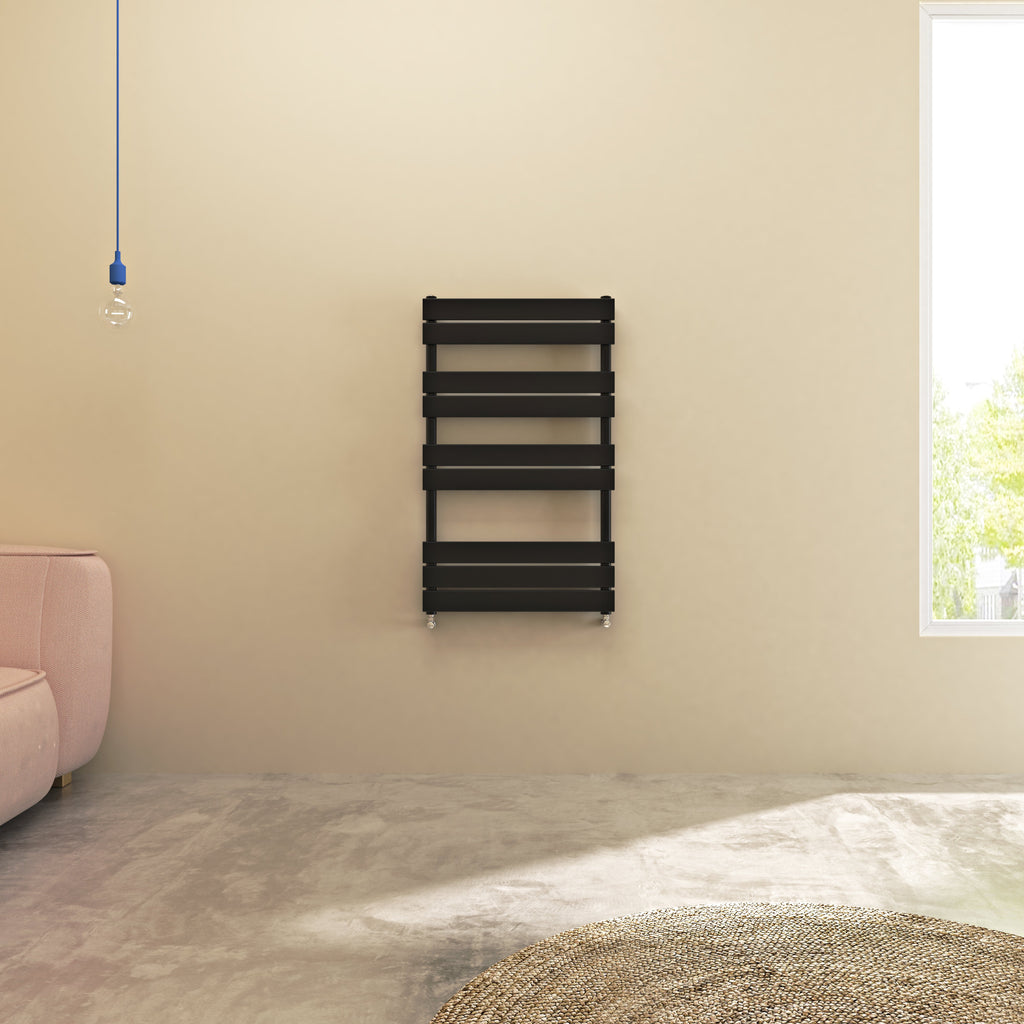 Aver-Growth- Bathroom 1000x600mm Black Towel Rail Radiator