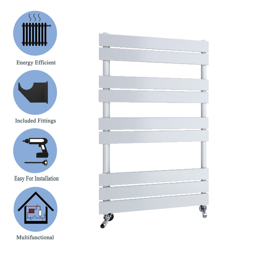 Aver-Growth- Bathroom 1000x600mm White Towel Rail Radiator