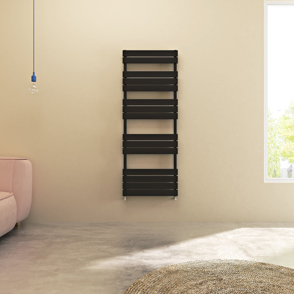 Aver-Growth- Bathroom 1600x600mm Black Towel Rail Radiator