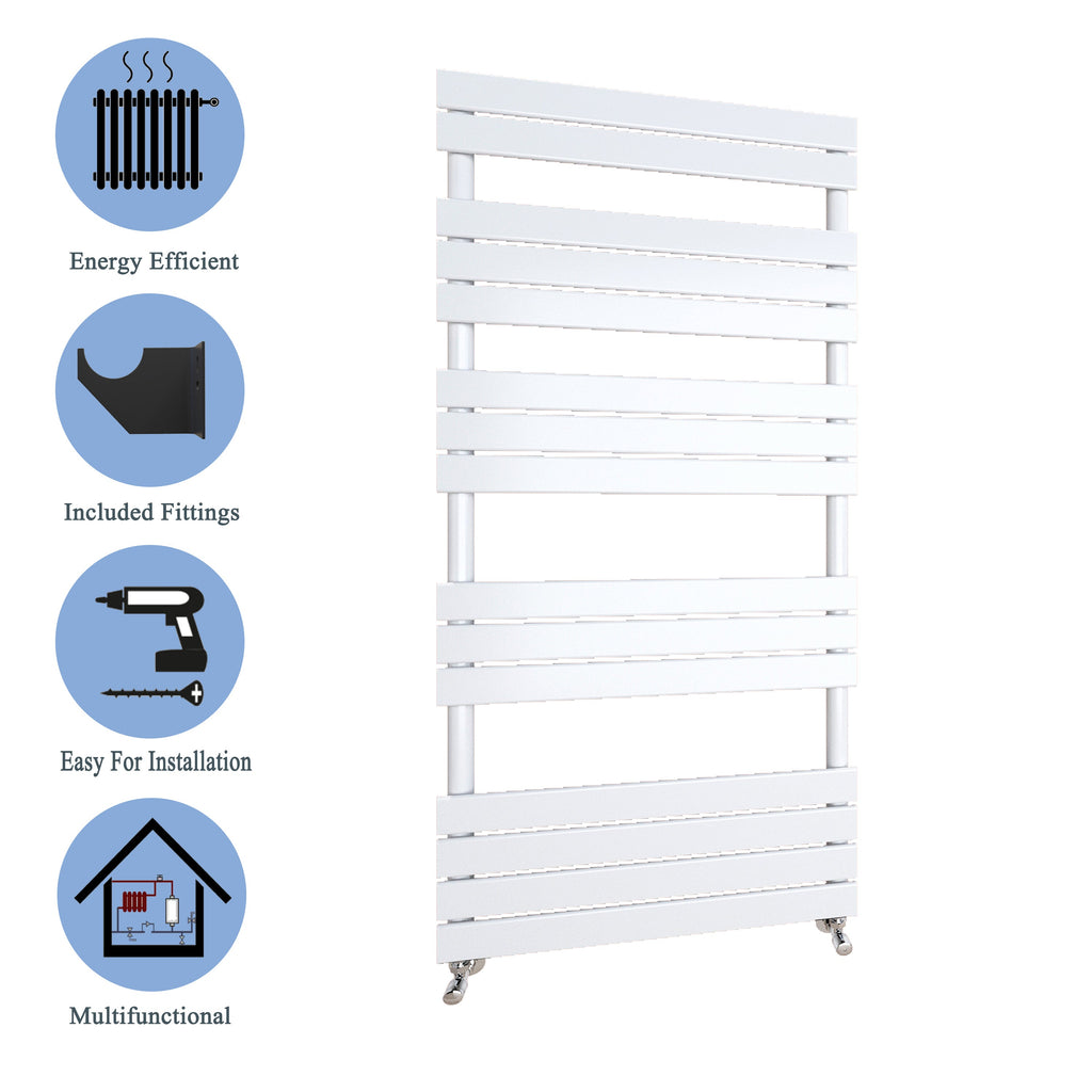 Aver-Growth- Bathroom 1600x600mm White Towel Rail Radiator