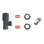 Aver-Growth- Thermostatic Anthracite Radiator 15mm x 1/2 Angled Valves