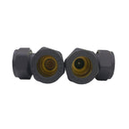 Aver-Growth- Thermostatic Anthracite Radiator 15mm x 1/2 Angled Valves