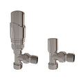 Aver-Growth- TRV Thermostatic Chrome Radiator 15mm x 1/2 Angled Valves