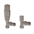 Aver-Growth- TRV Thermostatic Chrome Radiator 15mm x 1/2 Angled Valves