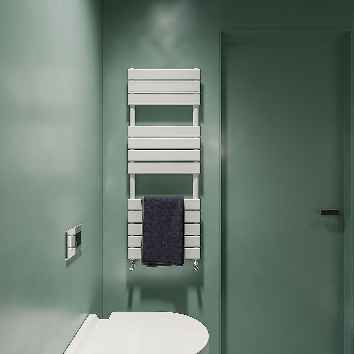 Aver-Growth- Bathroom 1200x450mm White Towel Rail Radiator
