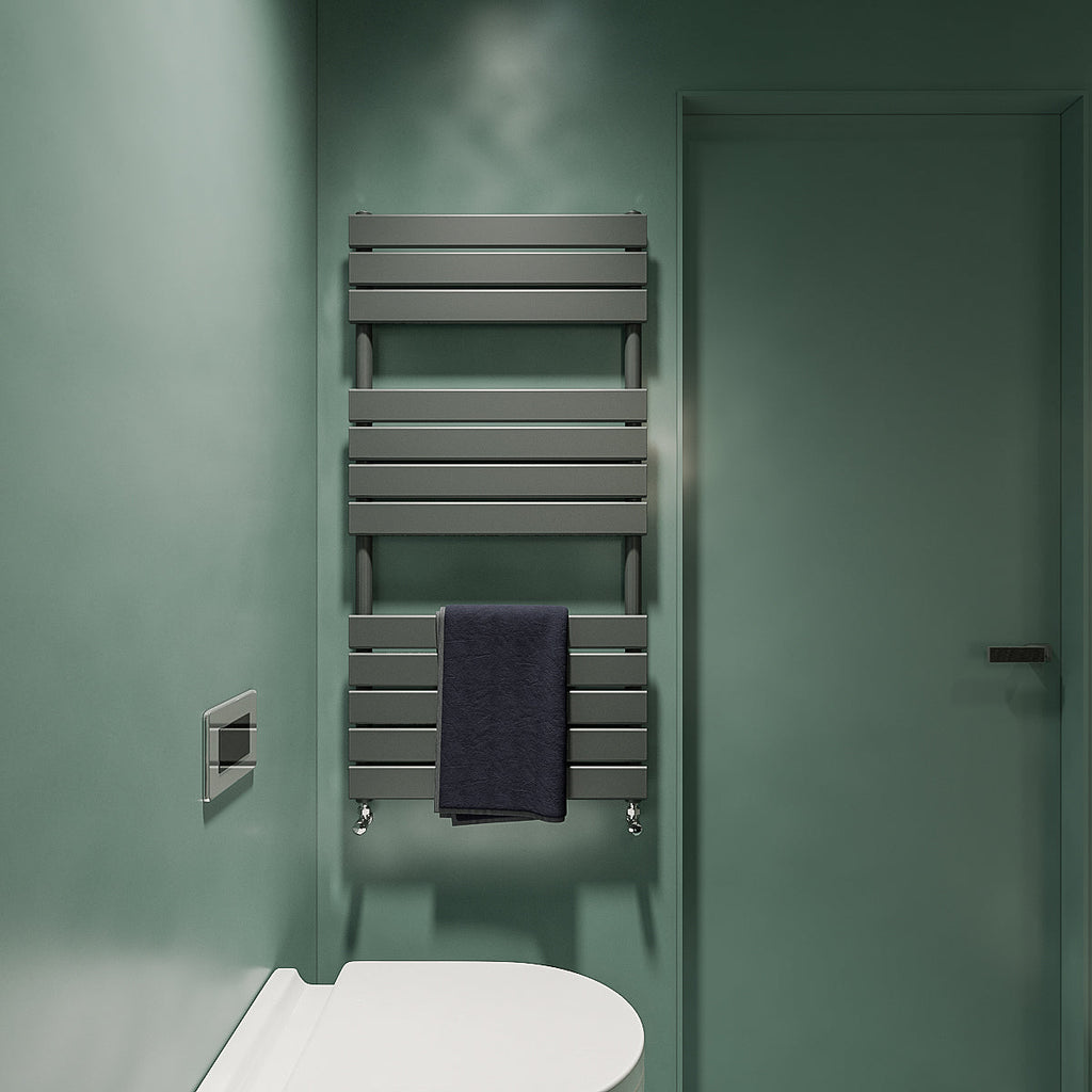 Aver-Growth- Bathroom 1200x600mm Anthracite Towel Rail Radiator