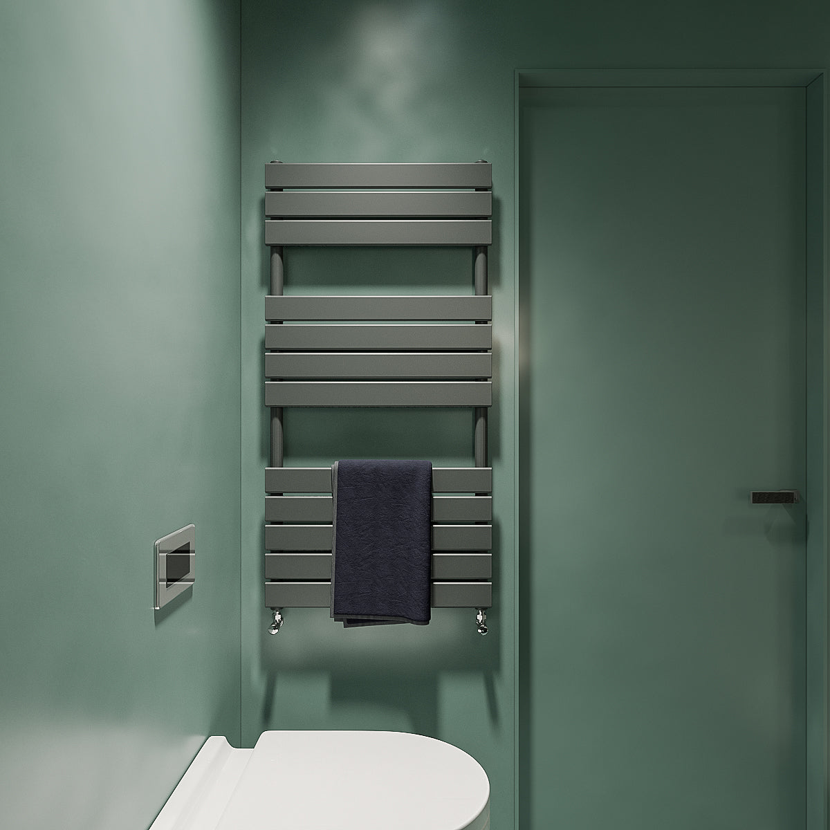 Aver-Growth- Bathroom 1200x600mm Anthracite Towel Rail Radiator