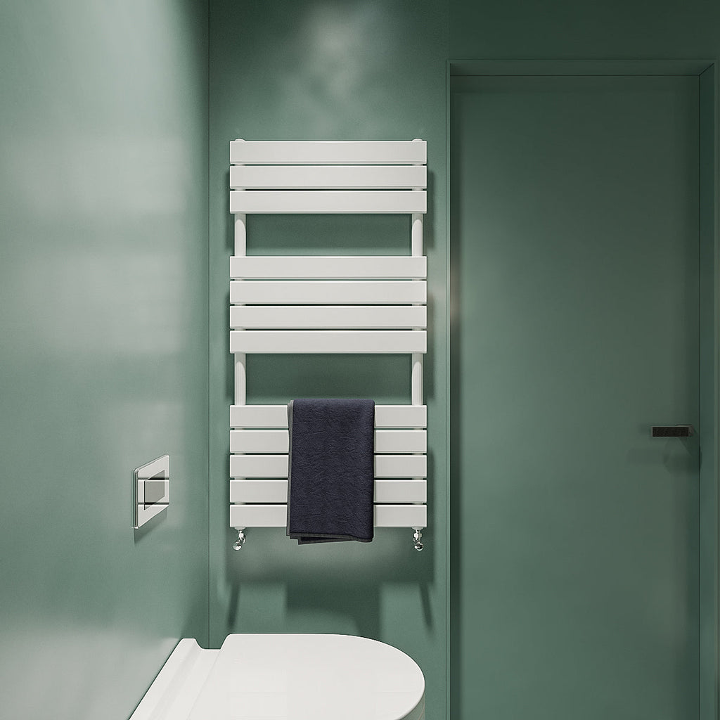 Aver-Growth- Bathroom 1200x600mm White Towel Rail Radiator