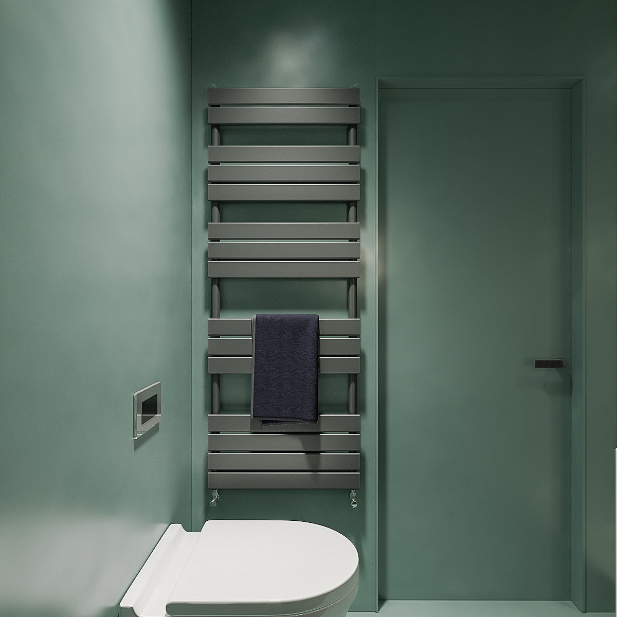 Aver-Growth- Bathroom 1600x600mm Anthracite Towel Rail Radiator