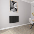 Aver-Growth- Designer Horizontal 600x884mm Double Black Flat Panel Radiator