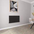 Aver-Growth- Designer Horizontal 600x1020mm Double Black Flat Panel Radiator