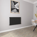 Aver-Growth- Modern Horizontal 600x1020mm Single Black Flat Panel Radiator
