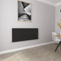 Aver-Growth- Designer Horizontal 600x1428mm Double Black Flat Panel Radiator