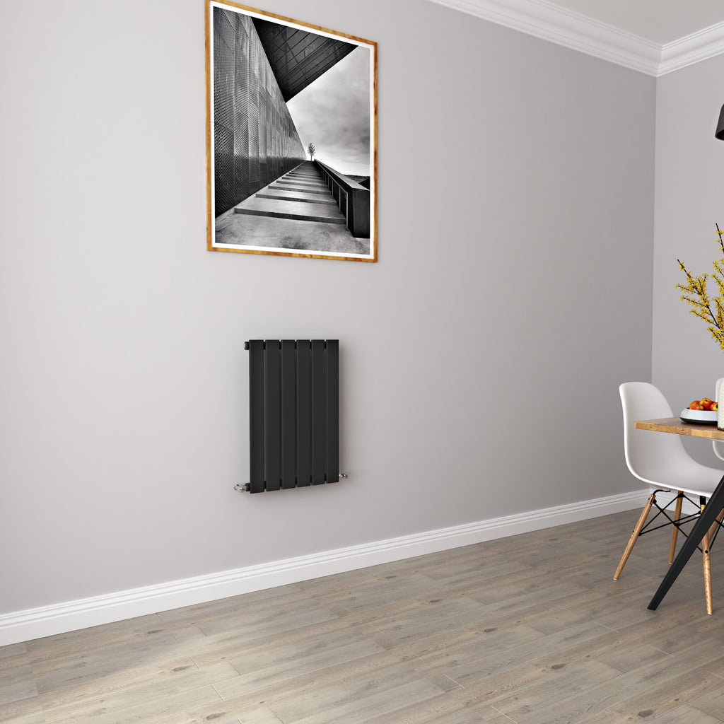 Aver-Growth- Modern Horizontal 600x408mm Single Black Flat Panel Radiator
