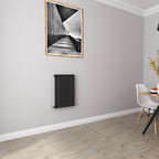 Aver-Growth- Modern Horizontal 600x408mm Single Black Flat Panel Radiator